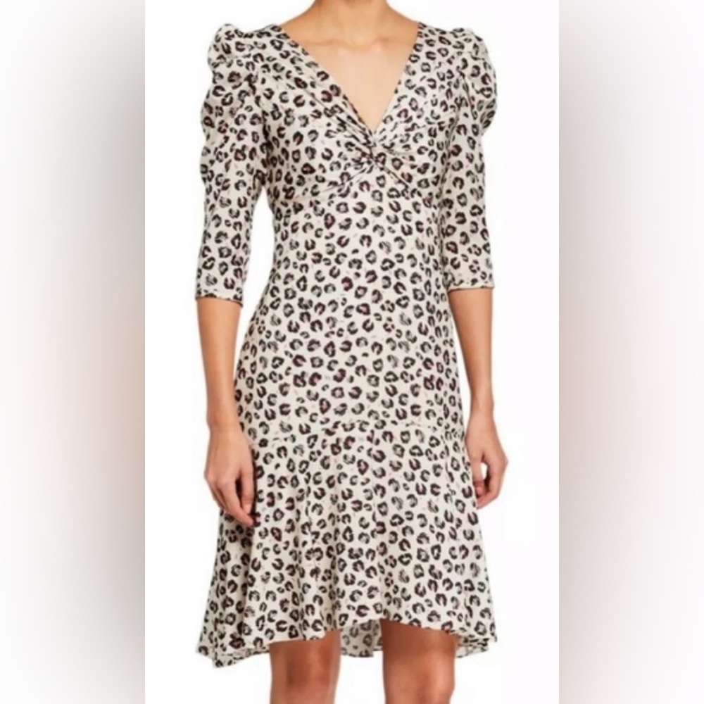 Bailey44 Olivia Puff-sleeve Leopard Print Dress